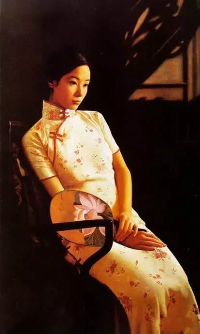 風(fēng)情萬(wàn)種的油畫(huà)旗袍女子！