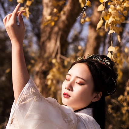 傷感流淚帶傘頭像，唯美古風(fēng)真人頭像