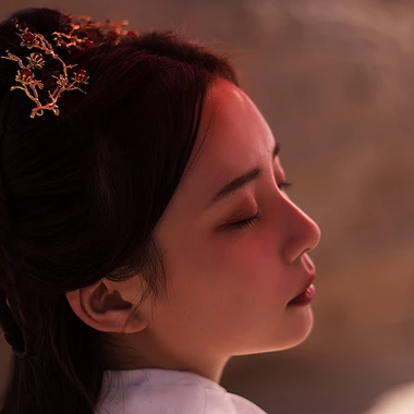 傷感流淚帶傘頭像，唯美古風(fēng)真人頭像