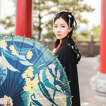 長(zhǎng)相思帶傘女生頭像，唯美古風(fēng)真人頭像