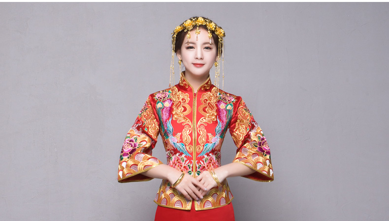 金絲繡花中式禮服，匠心啟航閱讀新娘禮服