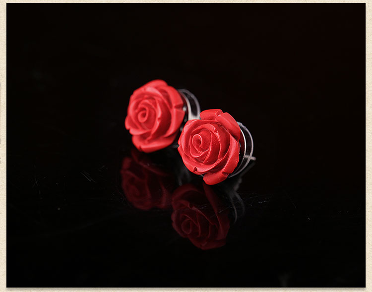 匠心啟航閱讀玫瑰花朵復(fù)古氣質(zhì)耳釘首飾