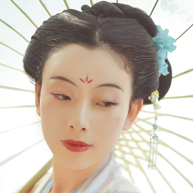 古韻帶團(tuán)扇女生頭像,唯美古風(fēng)真人頭像