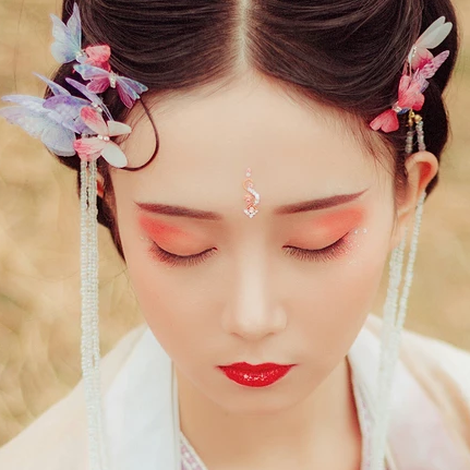 蝶蓮花女生頭像，唯美古風(fēng)真人頭像