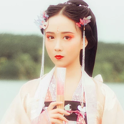 蝶蓮花女生頭像，唯美古風(fēng)真人頭像