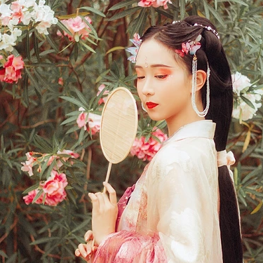 蝶蓮花女生頭像，唯美古風(fēng)真人頭像