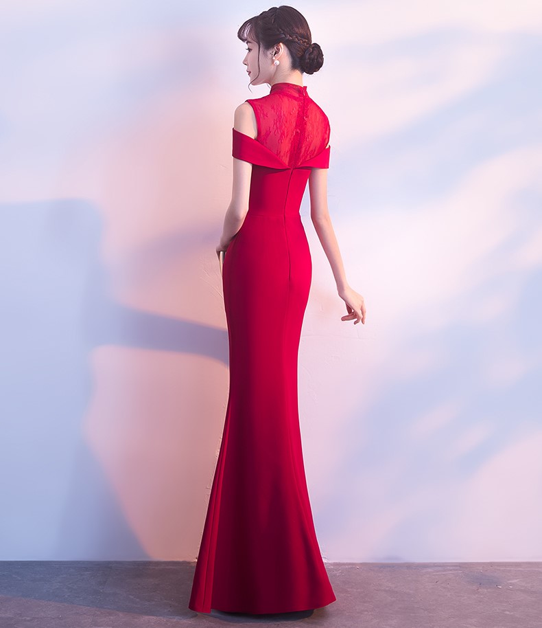 魚尾修身中式禮服，唯美匠心啟航閱讀晚禮服