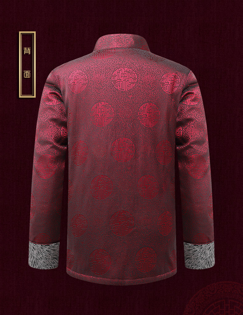 古典花紋男士唐裝，復(fù)古風(fēng)喜慶唐裝