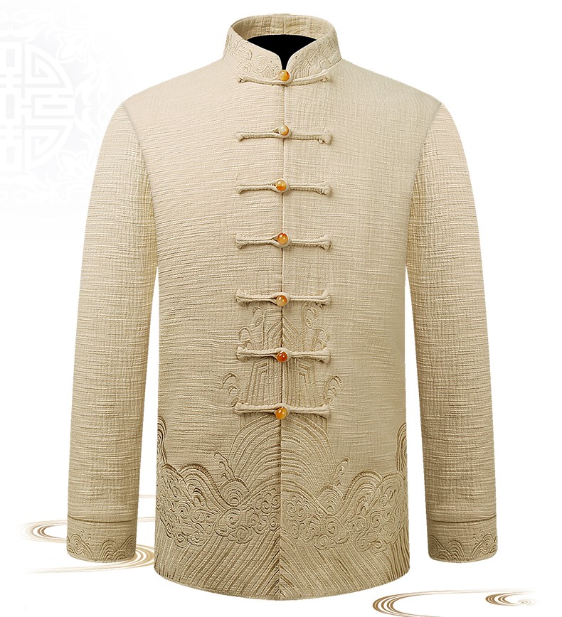 古典刺繡男士唐裝，復(fù)古風(fēng)中式唐裝