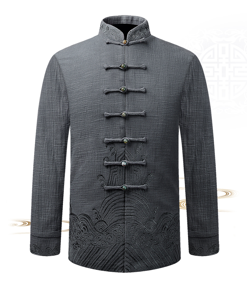 古典刺繡男士唐裝，復(fù)古風(fēng)中式唐裝