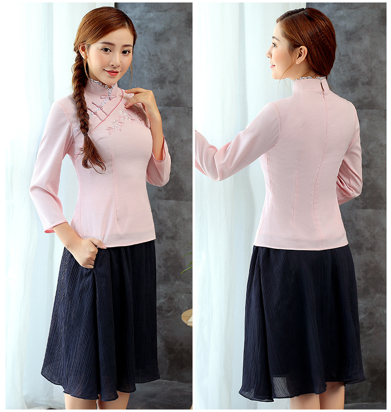 古典小繡花匠心啟航閱讀女士唐裝