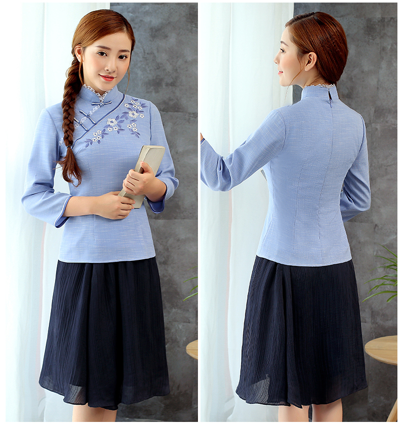 古典小繡花匠心啟航閱讀女士唐裝