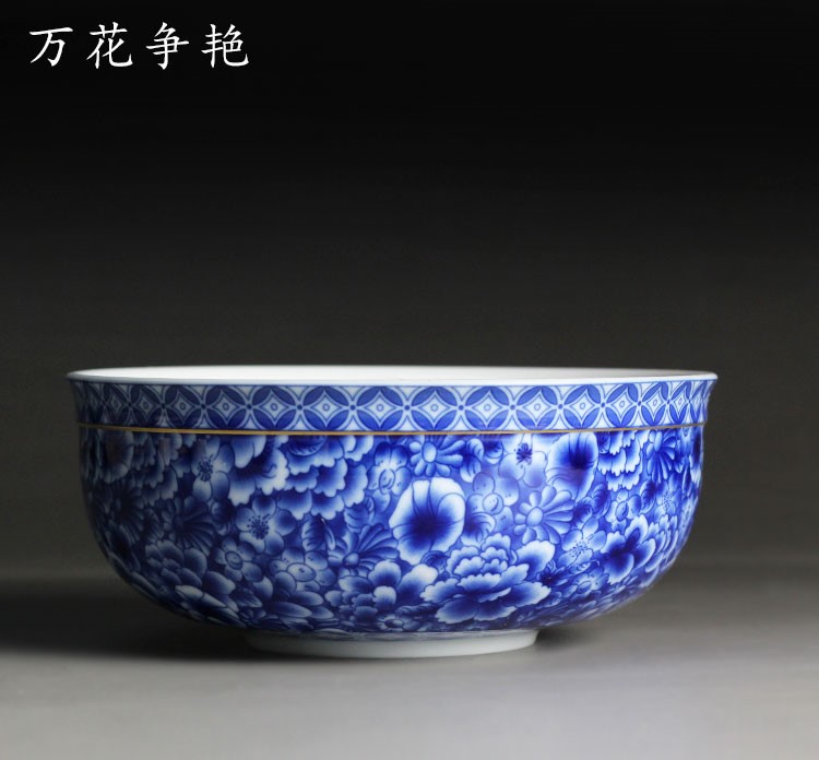 復(fù)古風(fēng)高白青花茶洗水盂