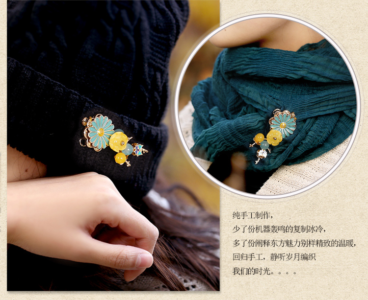 典雅氣質(zhì)胸針，撞色唯美胸花