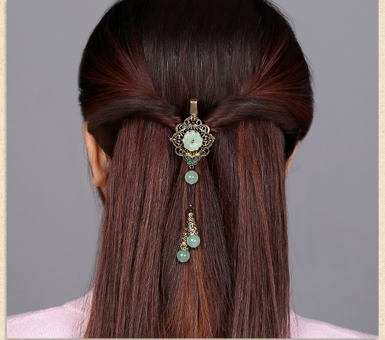 復(fù)古花朵發(fā)夾頭飾民族風(fēng)發(fā)飾