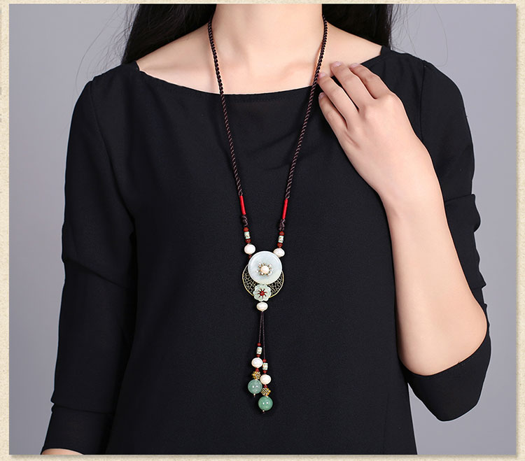 時尚復古民族風吊墜毛衣鏈項鏈