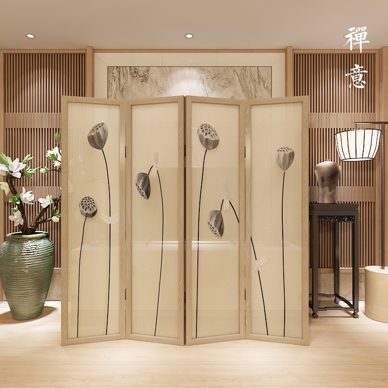 中式古典禪意蓮蓬屏風隔斷