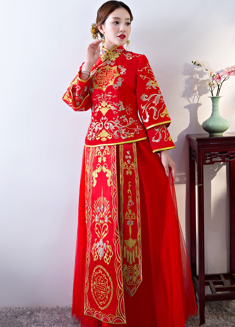 傳統(tǒng)韻味中式禮服，唯美秀禾服新娘禮服