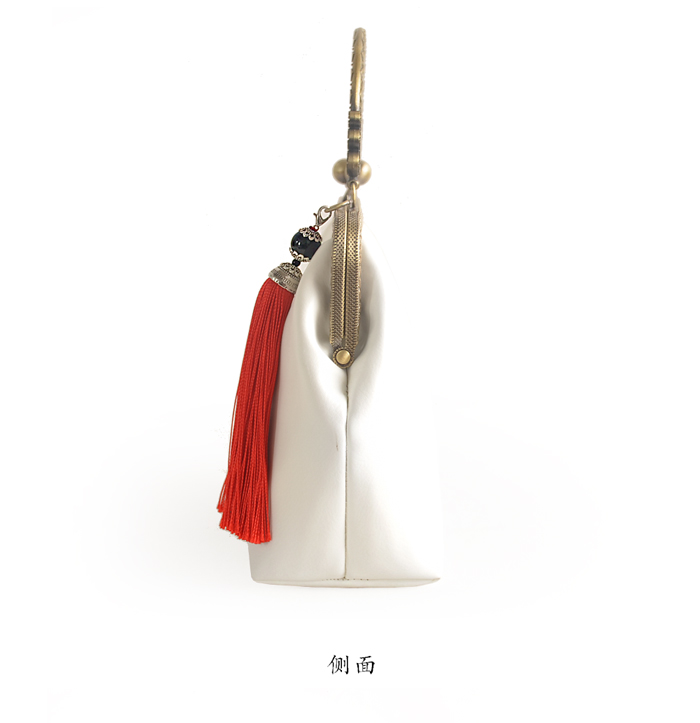 手工匠心啟航閱讀錦鯉手提包，漢服古風(fēng)斜跨手工包