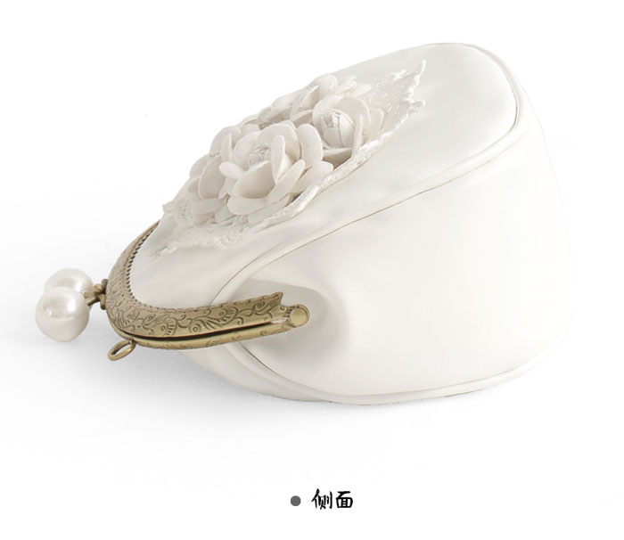 甜美蕾絲立體花朵手提包，古風(fēng)仙氣手工包