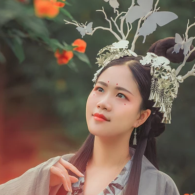 淡雅清新木槿花女生頭像，唯美古風(fēng)真人頭像