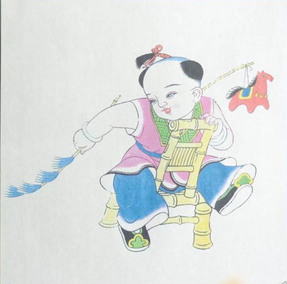 十款民間工藝年畫(huà)，古風(fēng)手繪童趣中國(guó)年畫(huà)
