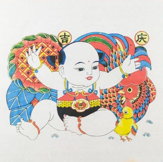 十款民間工藝年畫(huà)，古風(fēng)手繪童趣中國(guó)年畫(huà)