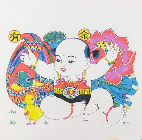 十款民間工藝年畫(huà)，古風(fēng)手繪童趣中國(guó)年畫(huà)