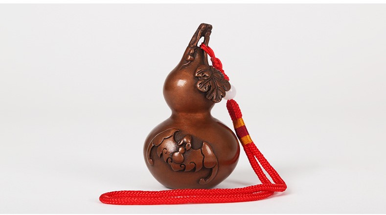 紫銅葫蘆擺件，文玩葫蘆把件工藝品