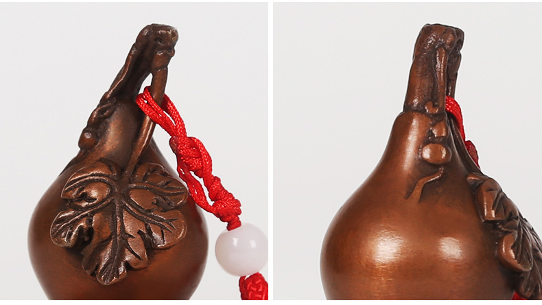 紫銅葫蘆擺件，文玩葫蘆把件工藝品