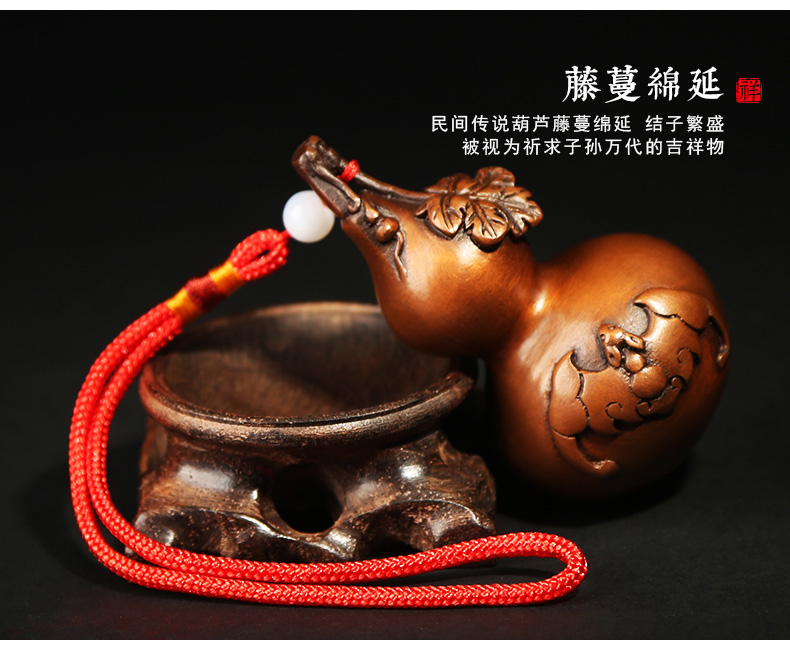 紫銅葫蘆擺件，文玩葫蘆把件工藝品