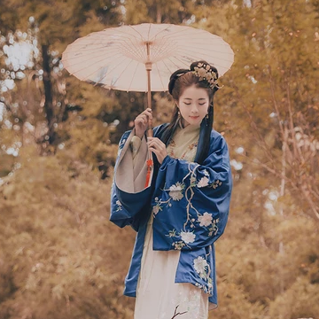 云鶴漢服帶傘頭像，唯美古風(fēng)真人頭像