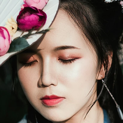 古典淡雅帶團扇頭像，唯美古風(fēng)真人頭像