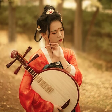 楓葉秋意文藝女生頭像，唯美古風(fēng)真人頭像