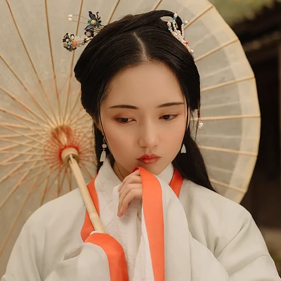 傷感思念帶傘女生頭像，唯美古風(fēng)真人頭像