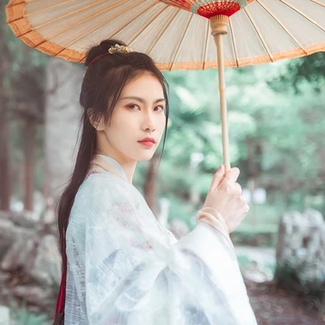 漢服情侶帶團(tuán)扇頭像，唯美古風(fēng)真人頭像