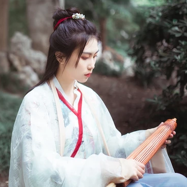 漢服情侶帶團(tuán)扇頭像，唯美古風(fēng)真人頭像