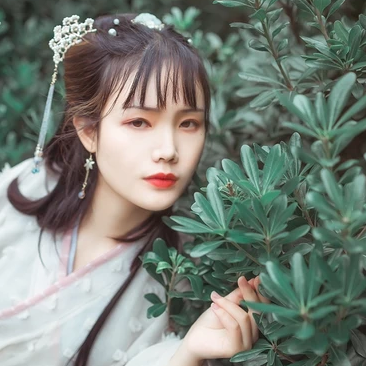 漢服情侶帶團(tuán)扇頭像，唯美古風(fēng)真人頭像