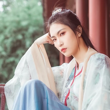 漢服情侶帶團(tuán)扇頭像，唯美古風(fēng)真人頭像