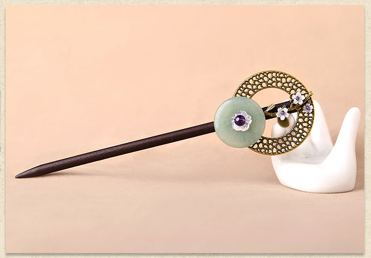 古風(fēng)發(fā)簪木簪子，匠心啟航閱讀復(fù)古盤(pán)發(fā)頭飾