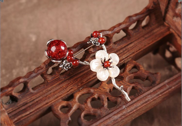 匠心啟航閱讀貝殼花氣質胸花胸針飾品