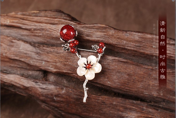 匠心啟航閱讀貝殼花氣質胸花胸針飾品