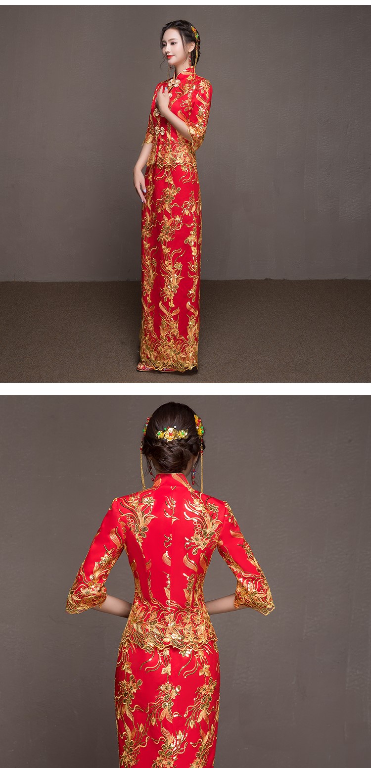 優(yōu)雅端莊中式禮服，唯美新娘禮服