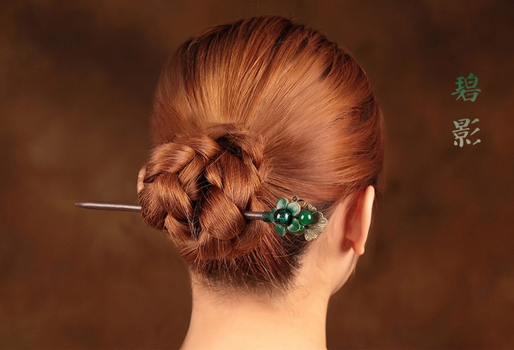 碧影古風古典發(fā)簪盤發(fā)木簪子頭飾