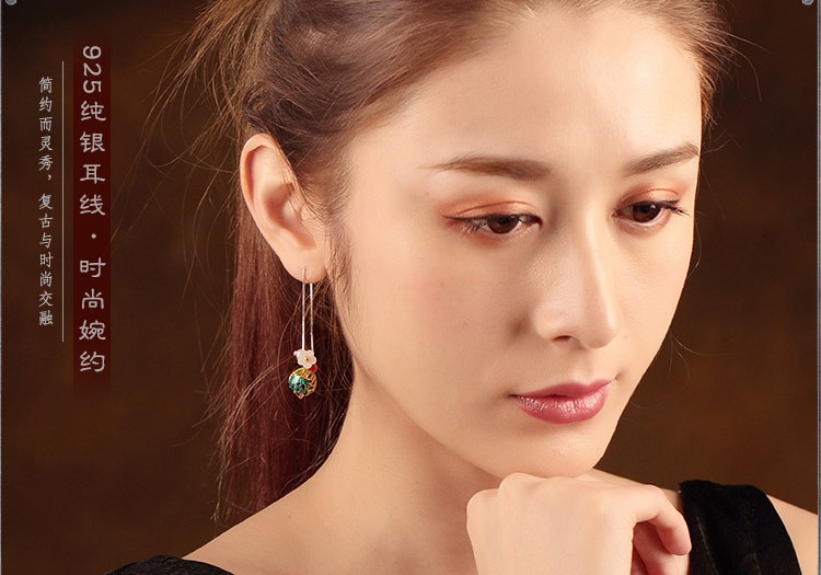 小清新耳線氣質簡約貝殼珍珠耳環(huán)