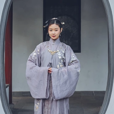 素雅灰色漢服女生頭像，唯美古風(fēng)真人頭像