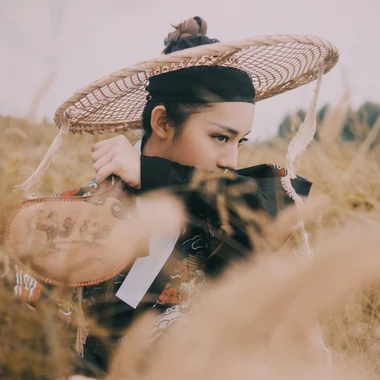 霸氣帶斗笠女生頭像，唯美古風(fēng)真人頭像