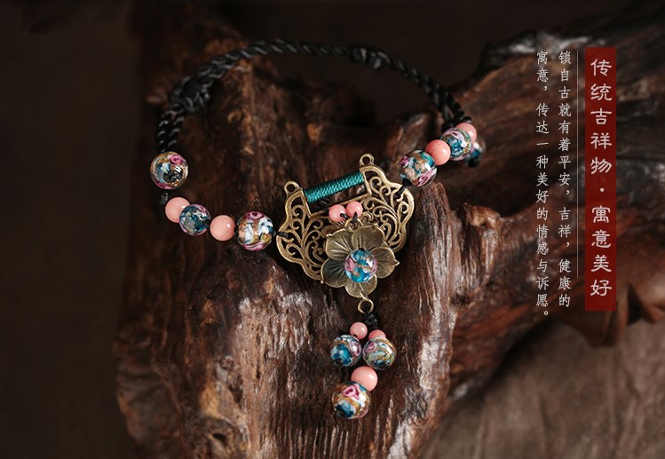 長(zhǎng)命鎖吊墜腳鏈傳統(tǒng)吉祥物飾品