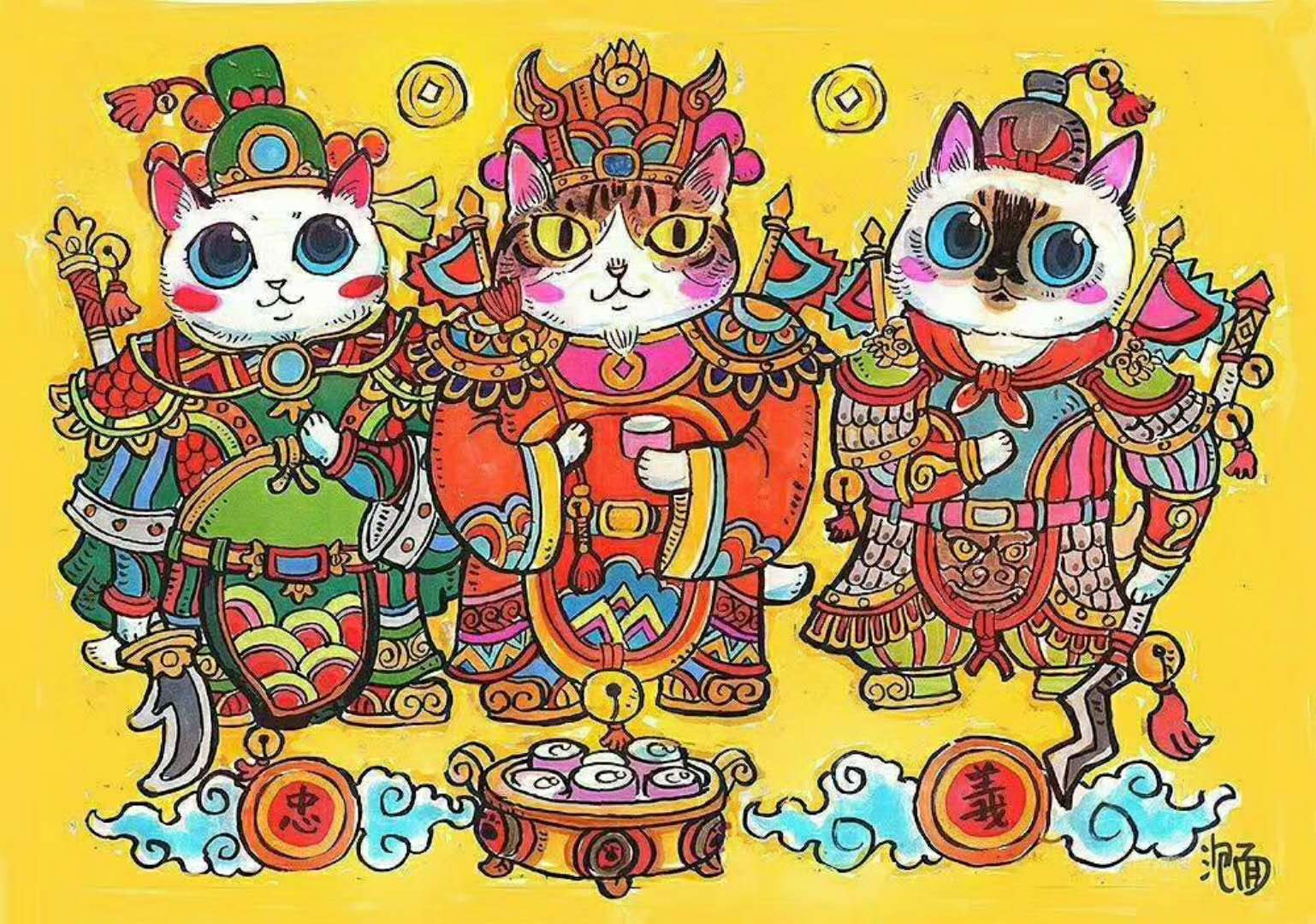 栩栩如生的年畫：六幅唯美動(dòng)人的手繪年畫圖片