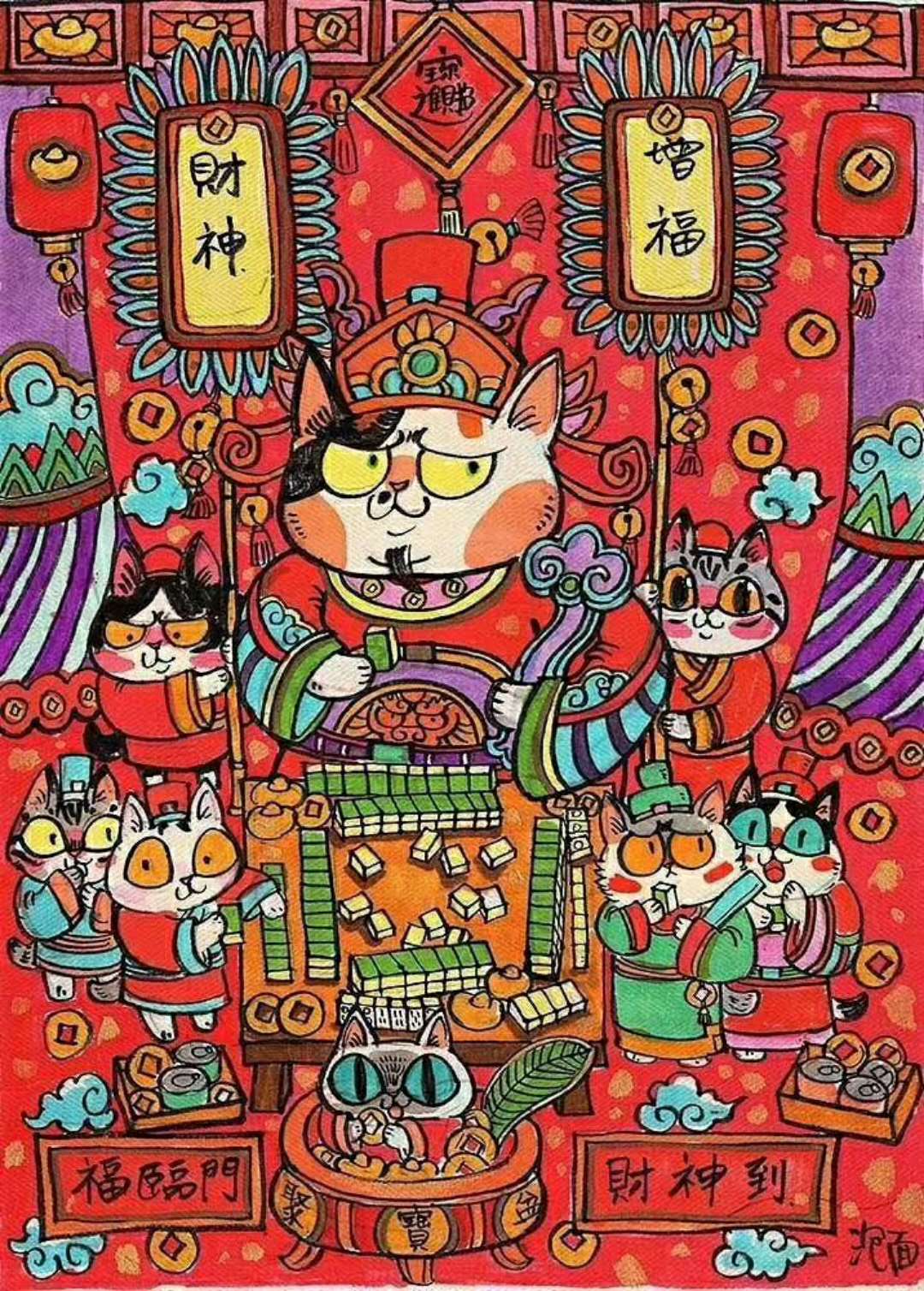 栩栩如生的年畫：六幅唯美動(dòng)人的手繪年畫圖片